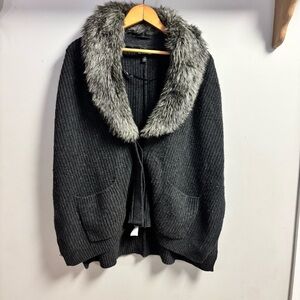 Banana Republic Women's poncho sweater With Removable Faux Fur
Collar